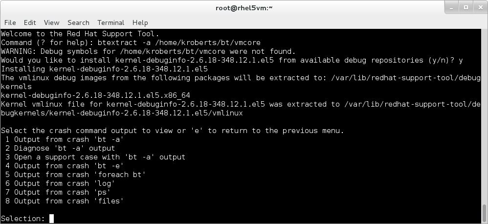 Kernel Core File Analysis