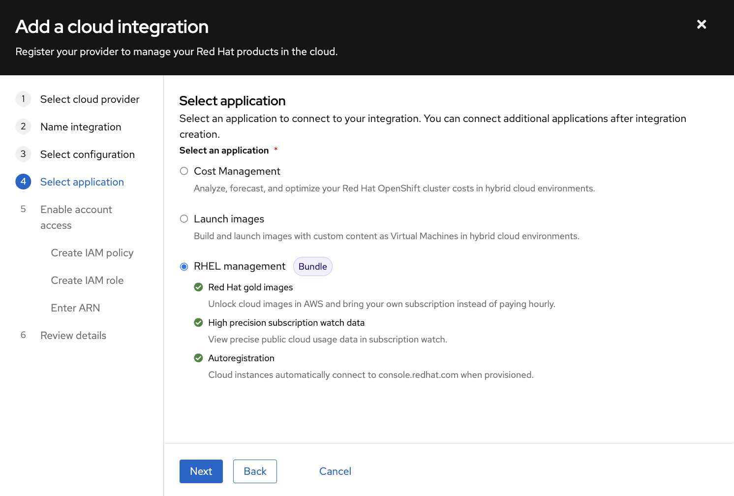 Image of Add integration wizard