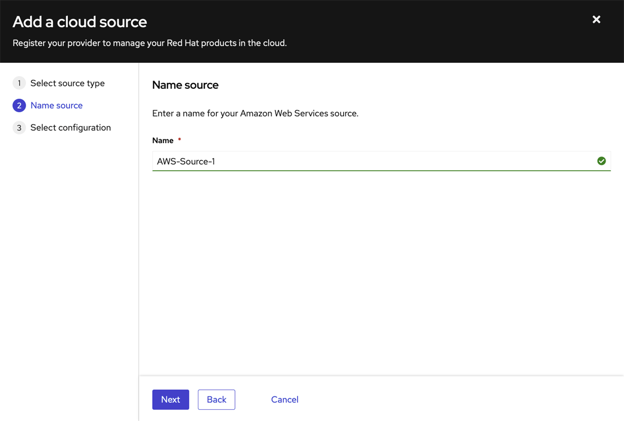 Image of Sources Selection Screen