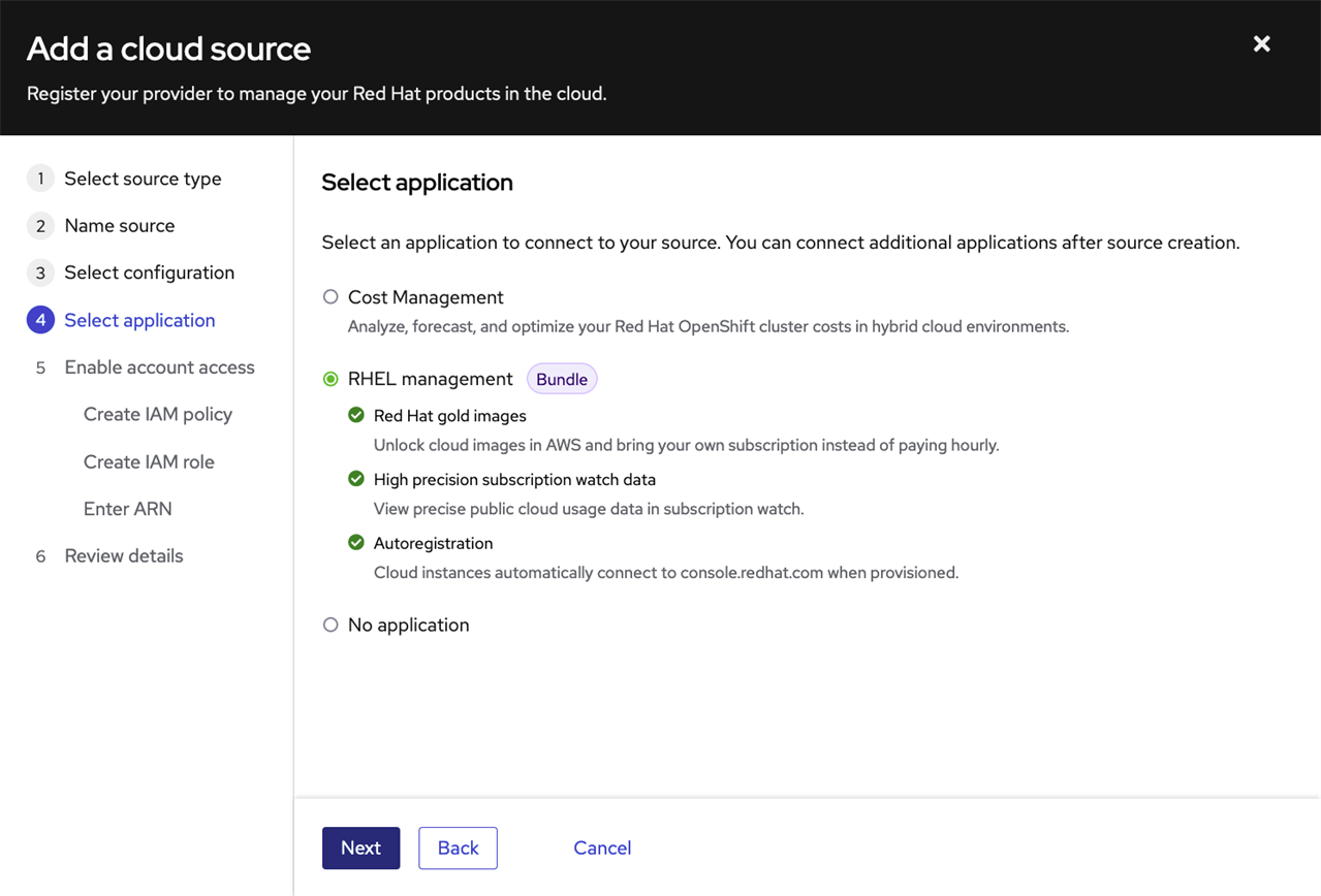 Image of Sources Selection Screen