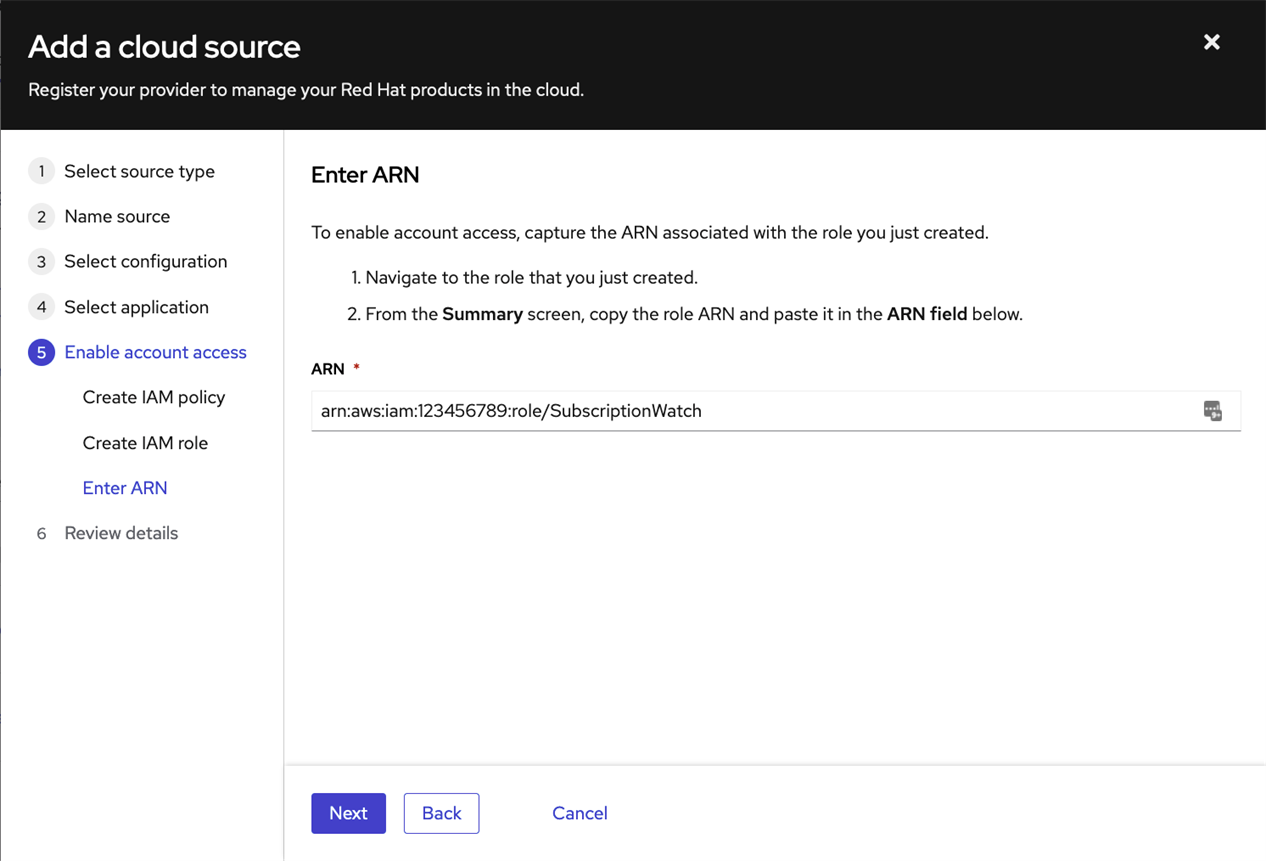 Image of Sources Selection Screen