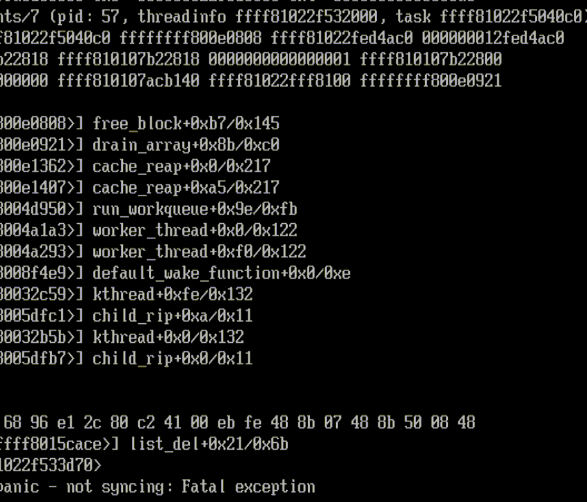 centos 5.5 kernel panic not syncing fatal exception