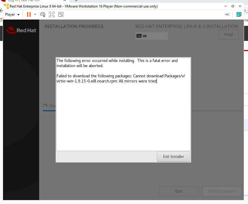 Cannot download Packages/v/virtio-win-1.9.15-el8.noarch.rpm: All mirrors were tried