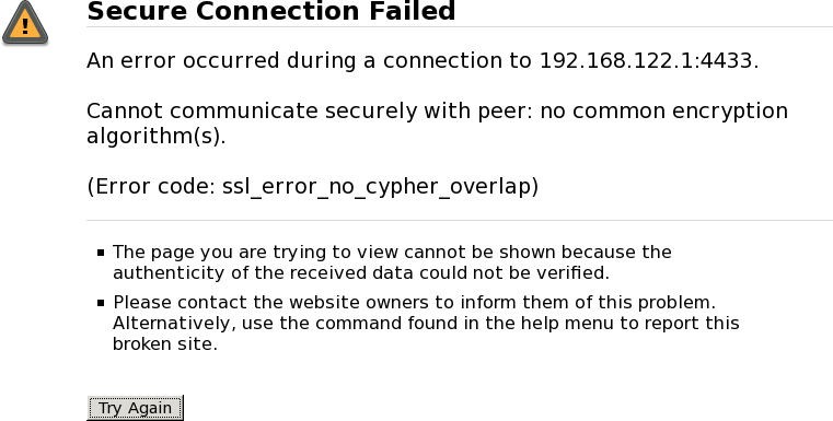 SSL 3.0 handshake failure