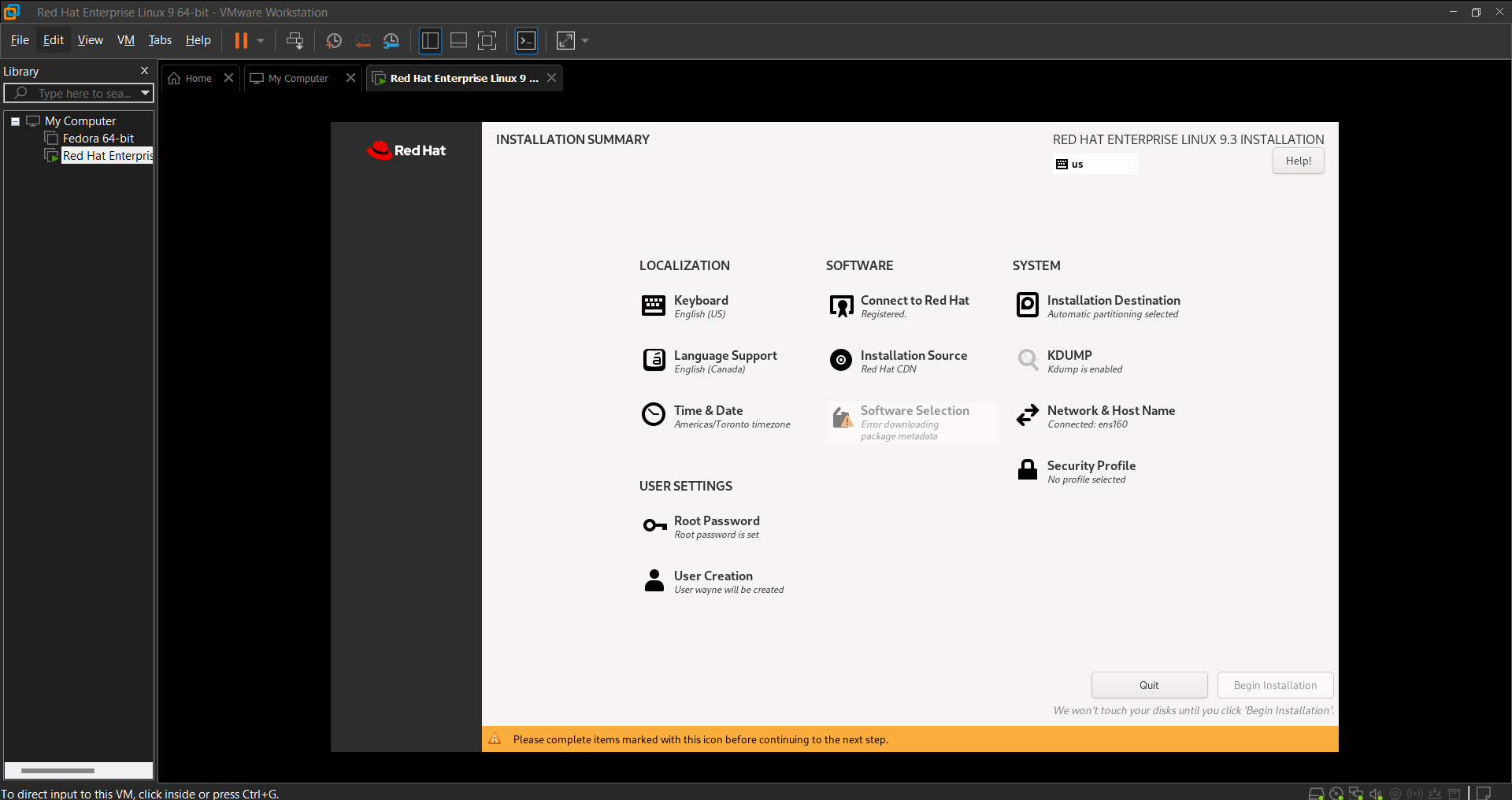 Red Hat Enterprise Linux Error downloading package metadata