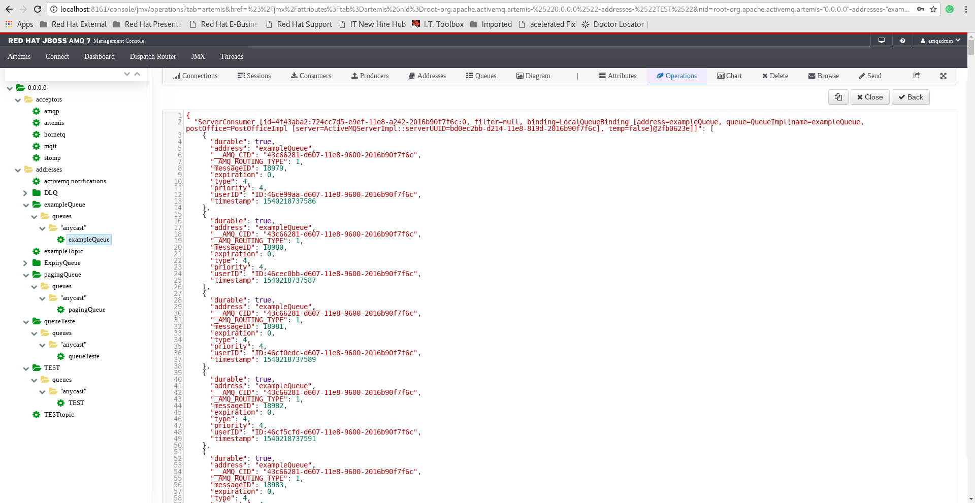 How to list messages in "delivering" state in Red Hat AMQ 7.x? Red