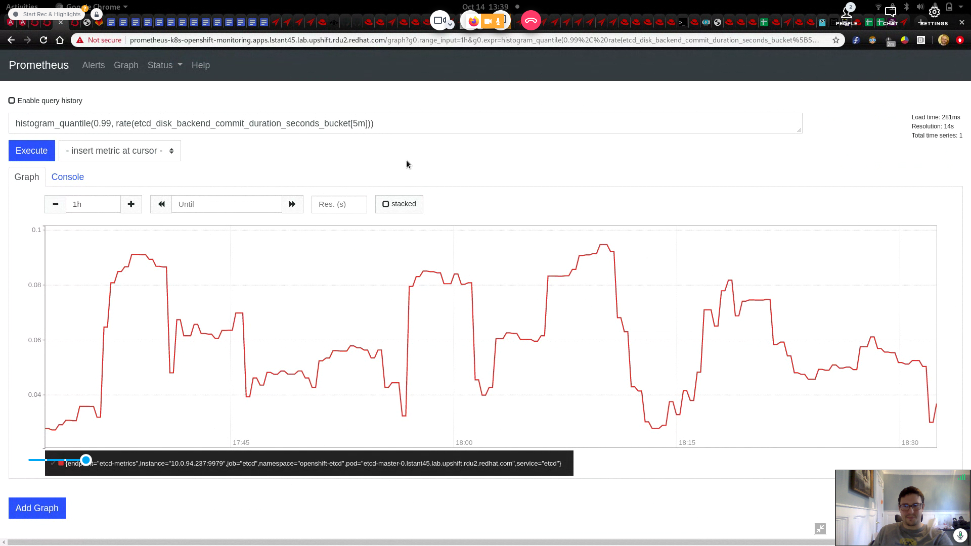 How to graph etcd metrics using Prometheus to gauge Etcd performance in