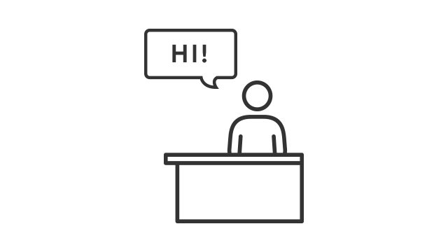 Reception desk icon