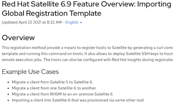 Enhanced self-support resources for Red Hat Satellite registration