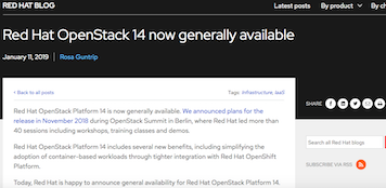 Red Hat OpenStack Platform 14