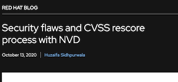 Security flaws and CVSS rescore process with NVD