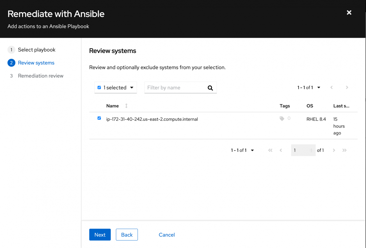 Review systems for playbook to remediate