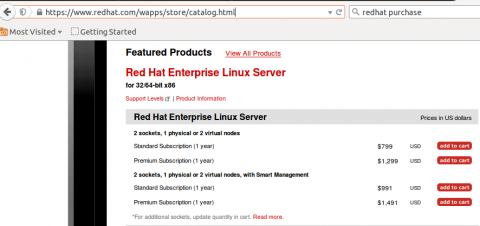 red hat enterprise linux 7 price