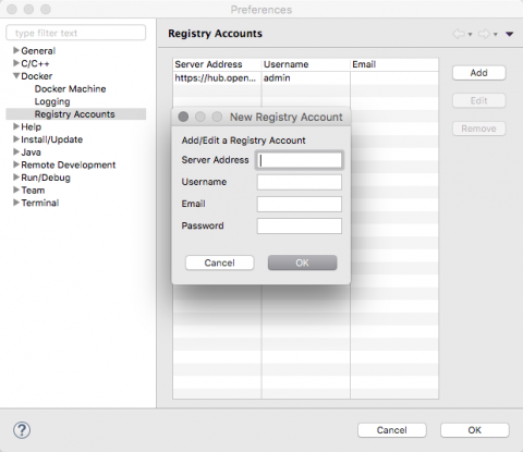 Docker Registry Accounts