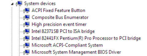 Viewing available system devices in the Computer Management window