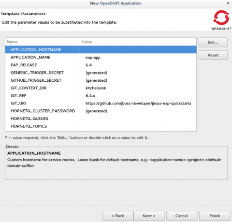 Set Up Template Parameters Set Up Template Parameters