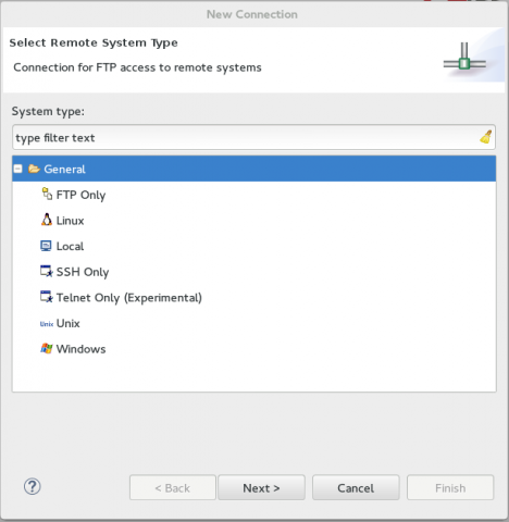 Connector Options for a New Host