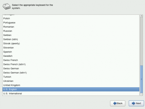 The Keyboard Selection Screen