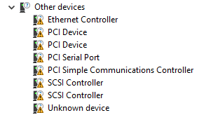 Viewing available devices in the Computer Management window