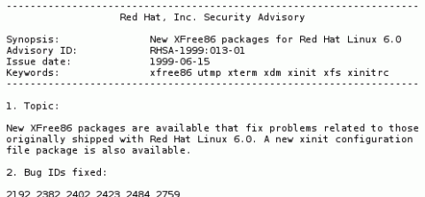 red hat security advisory