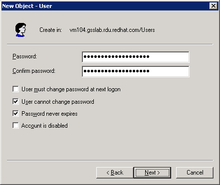 New User Password