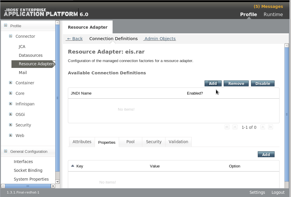 Add a Connection Definition