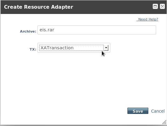 Create Resource Adapter