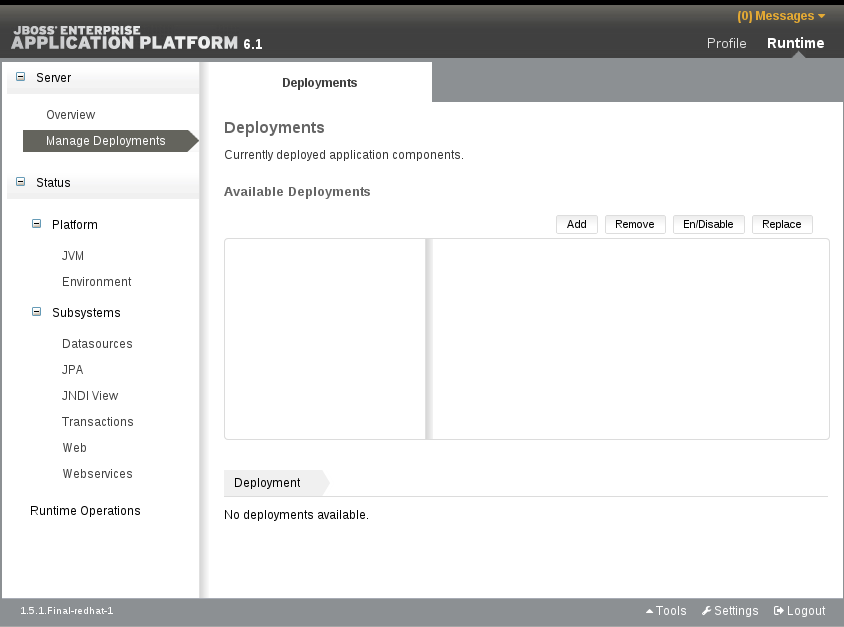 Manage standalone deployments