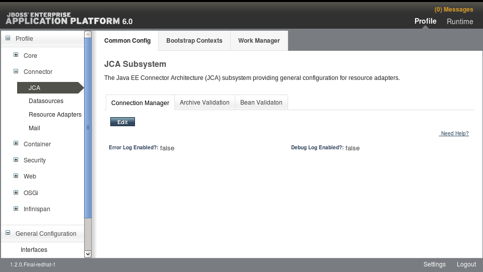 JCA Common Configuration