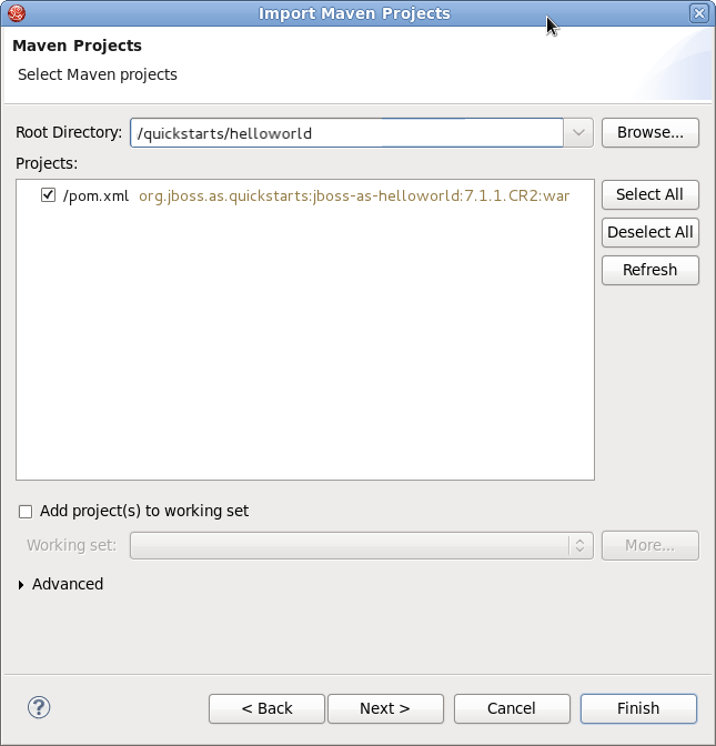 Select Maven Projects