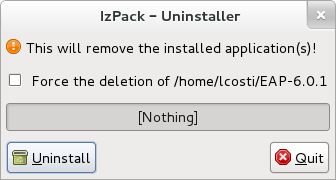 Uninstall JBoss EAP 6 using the graphical installer