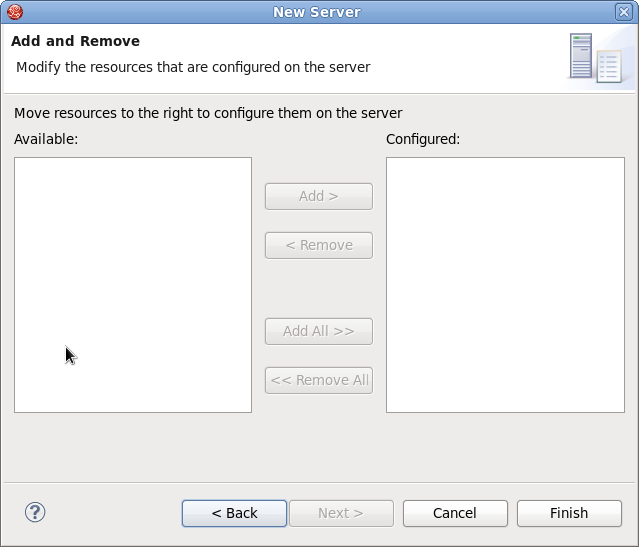 Modify resources for the new JBoss server