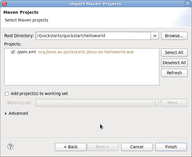 Select Maven Projects