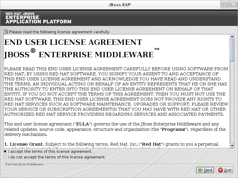 Agree to the End User License Agreement to continue.