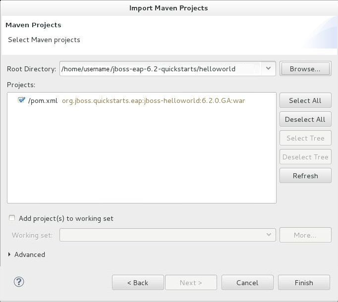 Select Maven Projects