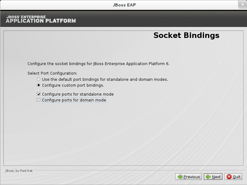 Determine whether to use the default bindings, or configure custom bindings.