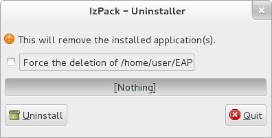 Supprimer l'installation JBoss 6.1 à partir d'une installation graphique