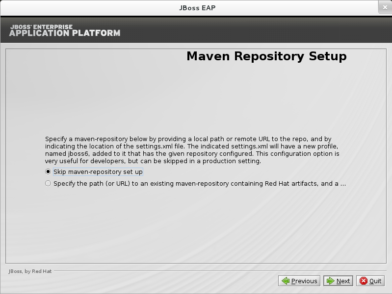 Configurer le référentiel Maven de JBoss EAP