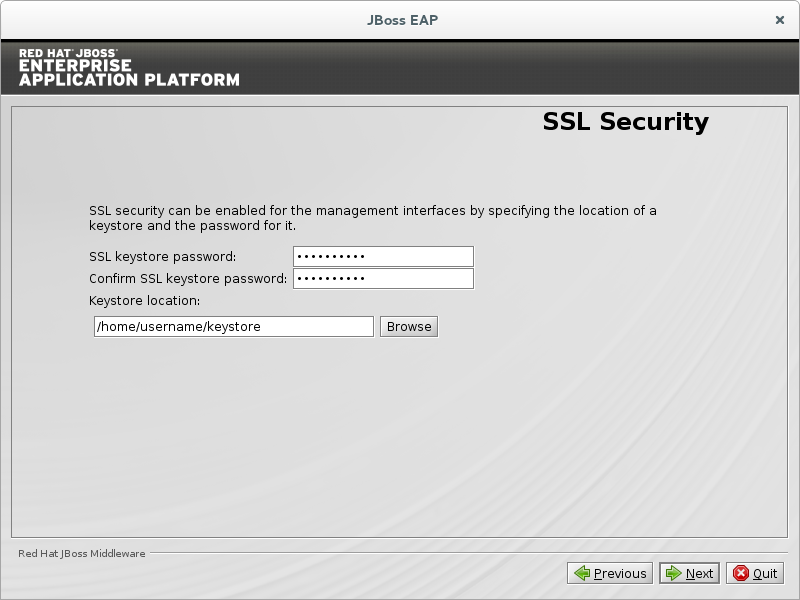 Configure SSL Security.