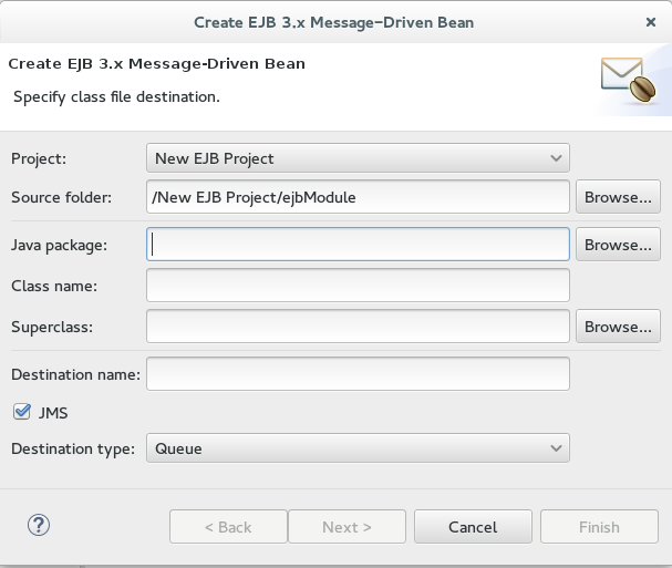 Create EJB 3.x Message-Driven Bean Wizard