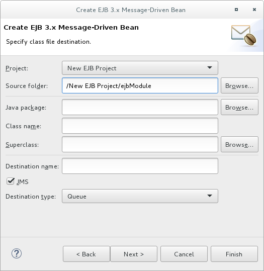 Create EJB 3.x Message-Driven Bean Wizard