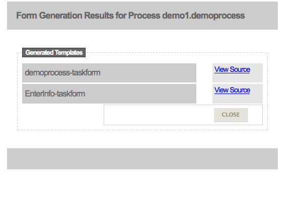 This image shows the Generate Template and provides a link to the Guvnor sources.