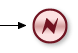 A pink button with a red zig-zag icon in the middle.