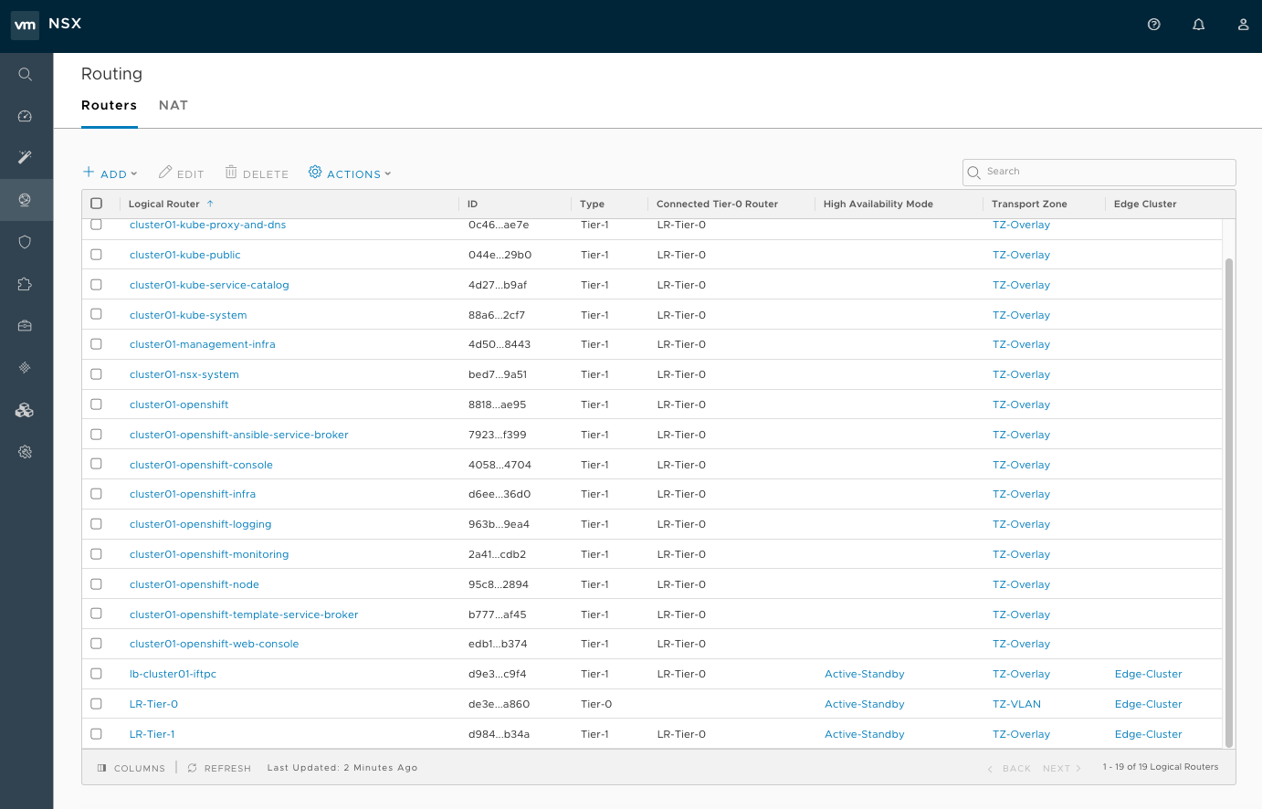 NSX routing