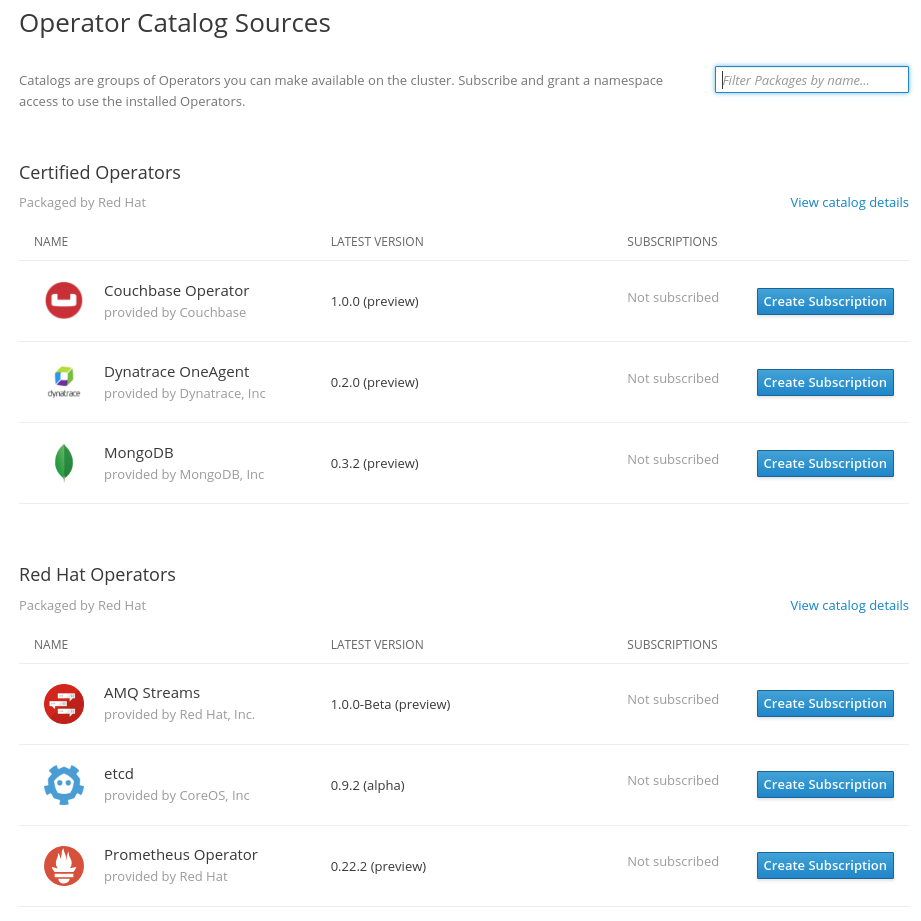 olm catalog sources