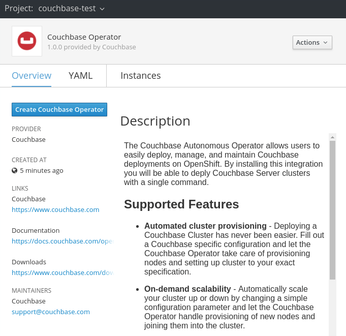 couchbase operator overview