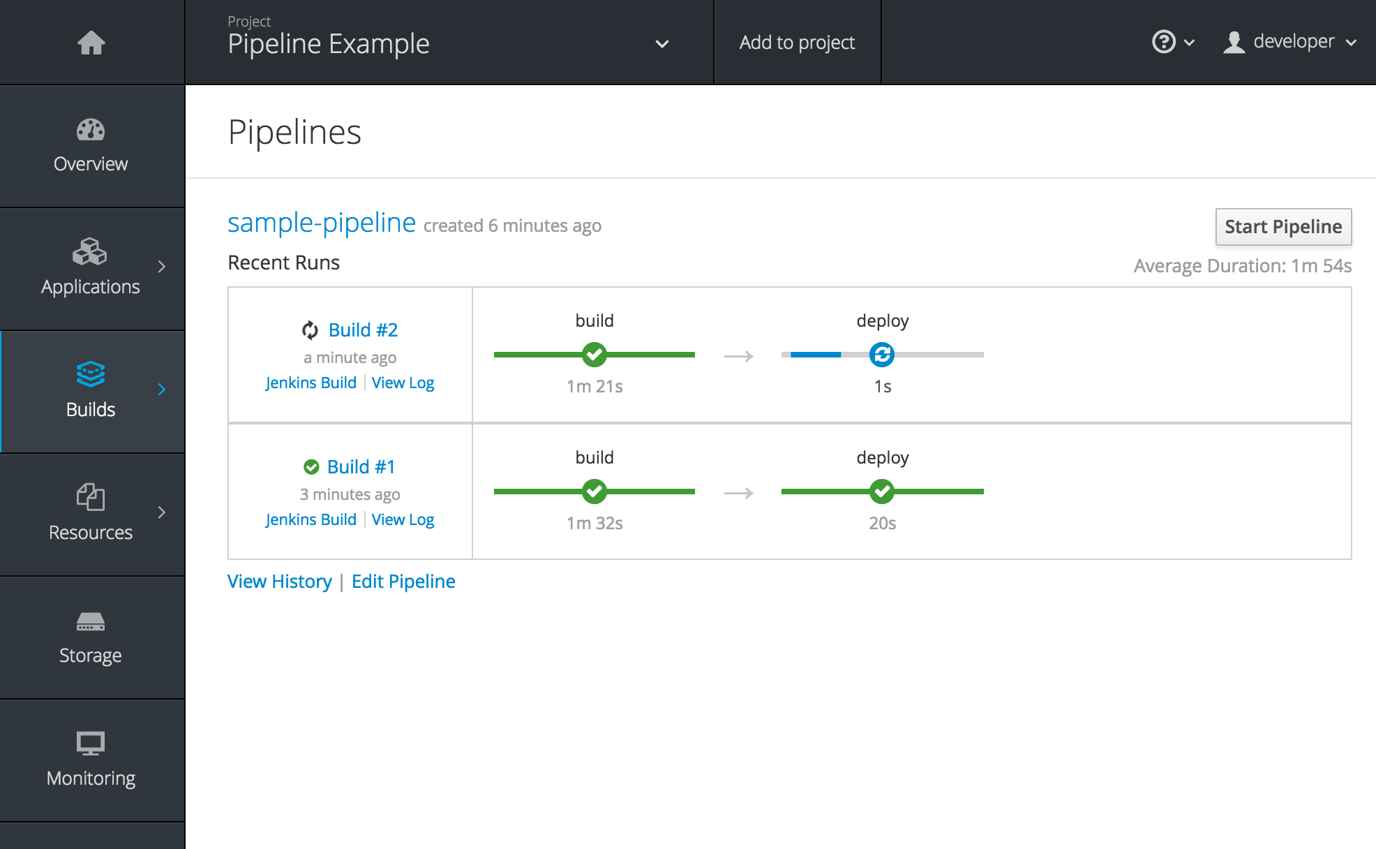 Pipelines Page