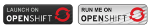 OpenShift での実行ボタン