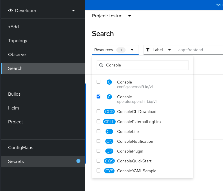 odc cluster console