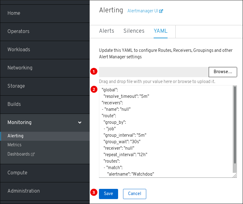 monitoring yaml screen